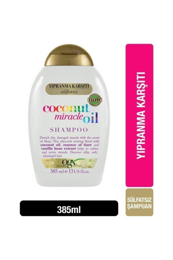 Yıpranma Karşıtı Coconut Miracle Oil Sülfatsız Şampuan 385 ml - 1