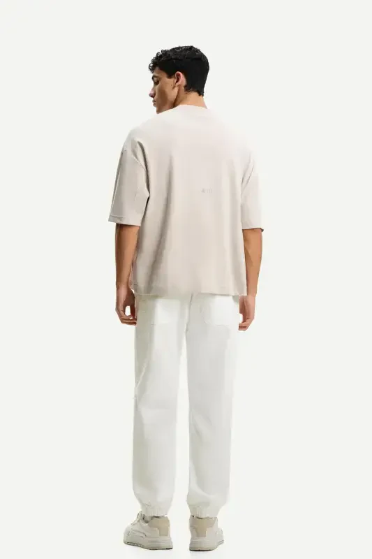 Distressed jogger jean-Beyaz - 3