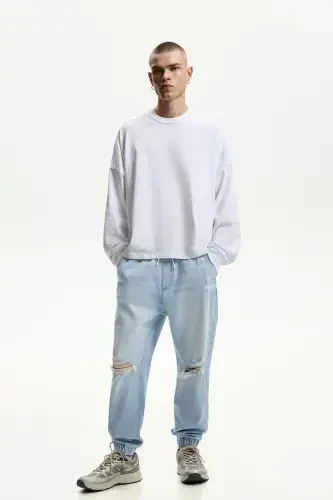Yirtiq jogger jin - BERSHKA (1)