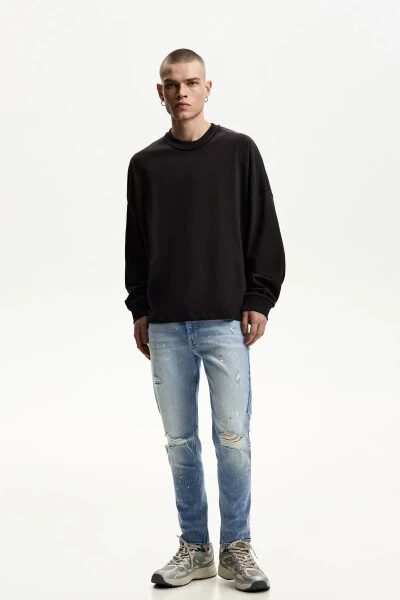 Yirtiq o'ta tor kesimli jin - BERSHKA (1)