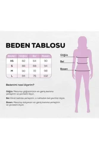 Yirtmaçli Asimmetrik Bel Simli Chiziqli Eden Mini Yubka Kulrang - 2