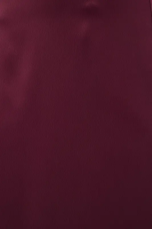 Yırtmaçlı Saten Etek - Mürdüm-Mürdüm - 7