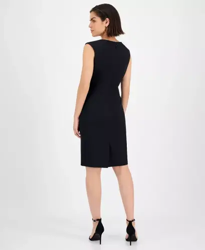 Women's Sleeveless Sheath Dress - Black - 5