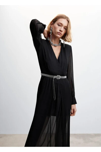 Yirtqichli shifon kiyim - MANGO