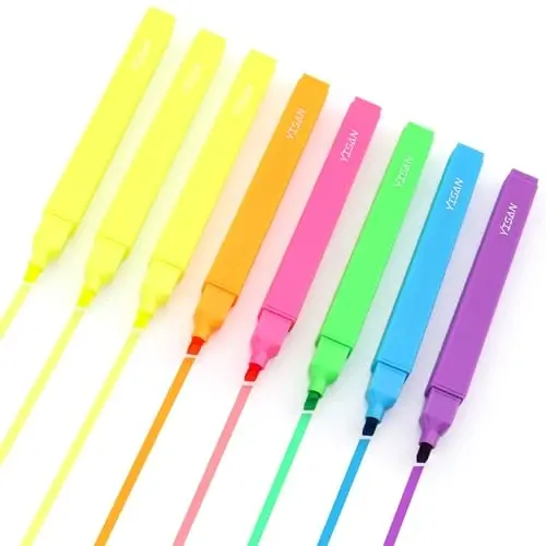 YISAN Highlighters Assorted Colores,Soft Tip Highlighters No Bleed,Journal Pens 70955 - YISAN (1)