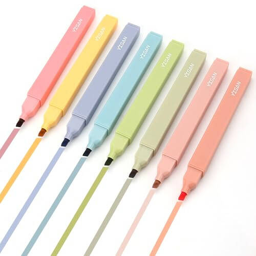 YISAN Highlighters Pastel, Bible Highlighter Pens No Bleed, Soft Tip, Assorted Colors, Journal Pens, Aesthetic, 70948 - 2