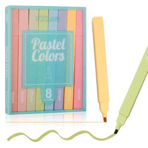 YISAN Highlighters Pastel, Bible Highlighter Pens No Bleed, Soft Tip, Assorted Colors, Journal Pens, Aesthetic, 70948 - 6