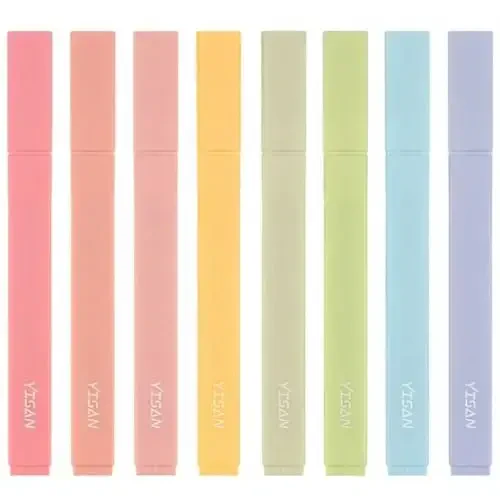 YISAN Highlighters Pastel, Bible Highlighter Pens No Bleed, Soft Tip, Assorted Colors, Journal Pens, Aesthetic, 70948 - 6