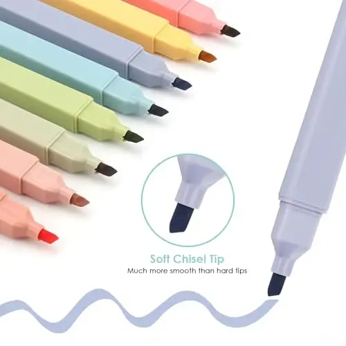 YISAN Highlighters Pastel No Bleed,Assorted Colors Bible Pens,Aesthetic,Soft Tip for Book,Journal,70962 - 3