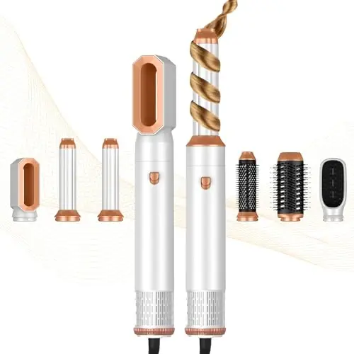 Yitrust 6 in 1 Hair Dryer Brush, Blow Dryer Brushies Ionic Hair Dryer, Oval Hot Air Brush, Hair Curler Straightener Magic Styler Autowrap Air Styler 