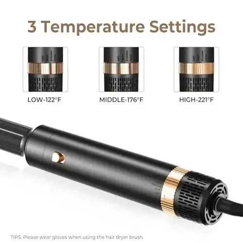 Yitrust 6 in 1 Hair Dryer Brush, Blow Dryer Brushies Ionic Hair Dryer, Oval Hot Air Brush, Hair Curler Straightener Magic Styler Autowrap Air Styler - 2