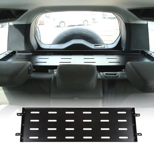 YIWANG Black Aluminum Alloy Car Trunk Storage Basket Organizer For Land Rover Defender 110 2020-2022 Auto Accessories (Car Trunk Layered Shelf) - 1