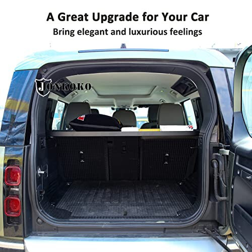 YIWANG Black Aluminum Alloy Car Trunk Storage Basket Organizer For Land Rover Defender 110 2020-2022 Auto Accessories (Car Trunk Layered Shelf) - 5