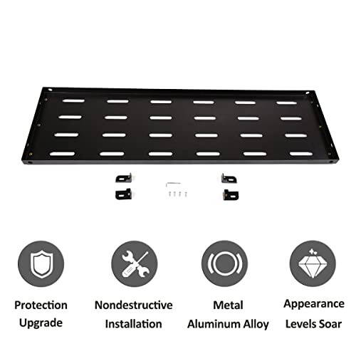 YIWANG Black Aluminum Alloy Car Trunk Storage Basket Organizer For Land Rover Defender 110 2020-2022 Auto Accessories (Car Trunk Layered Shelf) - 6