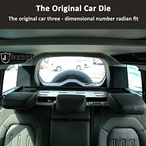 YIWANG Black Aluminum Alloy Car Trunk Storage Basket Organizer For Land Rover Defender 110 2020-2022 Auto Accessories (Car Trunk Layered Shelf) - 3