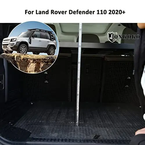 YIWANG Black Aluminum Alloy Car Trunk Storage Basket Organizer For Land Rover Defender 110 2020-2022 Auto Accessories (Car Trunk Layered Shelf) - 4