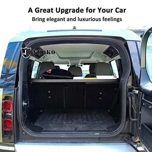 YIWANG Black Aluminum Alloy Car Trunk Storage Basket Organizer For Land Rover Defender 110 2020-2022 Auto Accessories (Car Trunk Layered Shelf) - 5