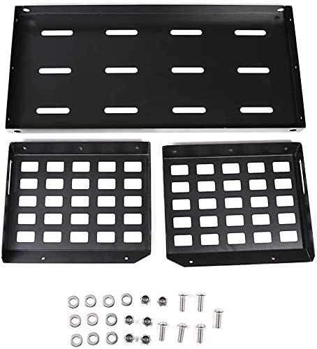 YIWANG Black Aluminum Alloy Car Trunk Storage Basket Organizer For Land Rover Defender 110 2020-2022 Auto Accessories (Trunk Luggage Storage Carrier) - 7