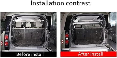 YIWANG Black Aluminum Alloy Car Trunk Storage Basket Organizer For Land Rover Defender 110 2020-2022 Auto Accessories (Trunk Luggage Storage Carrier) - MODAZONE (1)