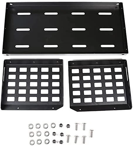 YIWANG Black Aluminum Alloy Car Trunk Storage Basket Organizer For Land Rover Defender 110 2020-2022 Auto Accessories (Trunk Luggage Storage Carrier) - 7