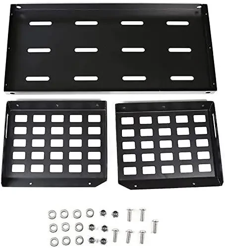 YIWANG Black Aluminum Alloy Car Trunk Storage Basket Organizer For Land Rover Defender 110 2020-2022 Auto Accessories (Trunk Luggage Storage Carrier) - 7