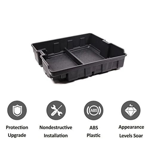 YIWANG For Land Rover Defender 90 110 2020-2022 Car Styling ABS Black Car Central Storage Box Phone Box Car Accessories (Rear Trunk Organizer Tray For Defender 110) - 6