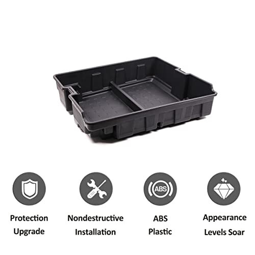 YIWANG Land Rover Defender 90 110 2020-2022 Avtomobil Stilizatsiyasi ABS Qora Avtomobil Markazi Saqlash Qutisi Telefon Qutisi Avtomobil Aksessuarlari (Defender 110 uchun Orqa Magistral Tashkilotchisi Tovoq) - 6