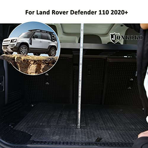 YIWANG Qora Alyuminiy Qotishma Avtomobil Magistral Saqlash Savati Tartibga Solishchi Land Rover Defender 110 2020-2022 Avto Aksessuarlar (Avtomobil Magistral Qavatli Raf) - 4