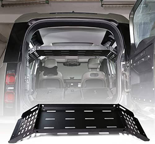 YIWANG Qora Alyuminiy Qotishmasi Avtomobil Bagaj Saqlash Savati Tartibga Solgich Land Rover Defender 110 2020-2022 Avto Aksessuarlari (Bagaj Yük Saqlash Tashuvchisi) - 1