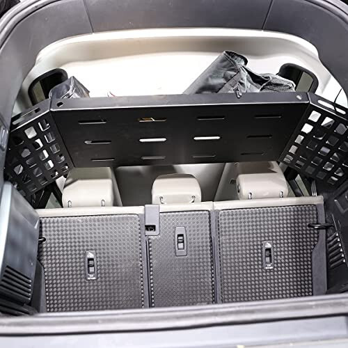 YIWANG Qora Alyuminiy Qotishmasi Avtomobil Bagaj Saqlash Savati Tartibga Solgich Land Rover Defender 110 2020-2022 Avto Aksessuarlari (Bagaj Yük Saqlash Tashuvchisi) - 3
