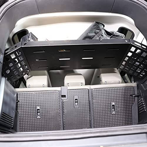 YIWANG Qora Alyuminiy Qotishmasi Avtomobil Bagaj Saqlash Savati Tartibga Solgich Land Rover Defender 110 2020-2022 Avto Aksessuarlari (Bagaj Yük Saqlash Tashuvchisi) - 3