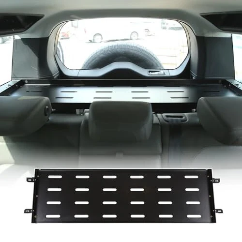 YIWANG Black Aluminum Alloy Car Trunk Storage Basket Organizer For Land Rover Defender 110 2020-2022 Auto Accessories (Car Trunk Layered Shelf) - 1