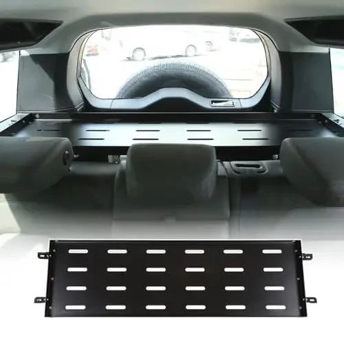 YIWANG Black Aluminum Alloy Car Trunk Storage Basket Organizer For Land Rover Defender 110 2020-2022 Auto Accessories (Car Trunk Layered Shelf) - 1