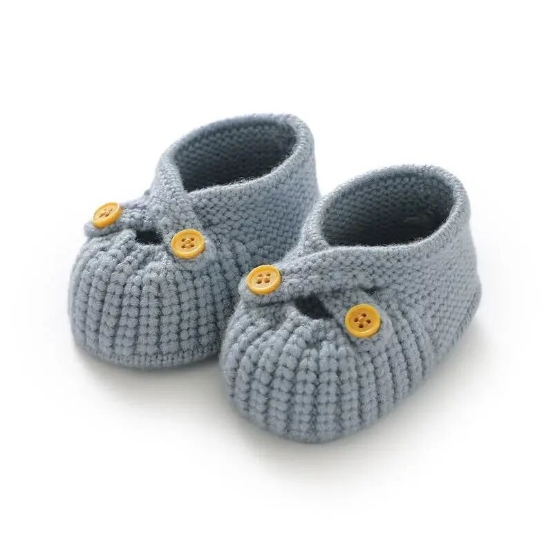 YIXPOH Baby Booties Newborn Babe First Walkers Non-Slip Stay On Boots Crib Shoes Sock Warm Knit Booties - YIXPOH