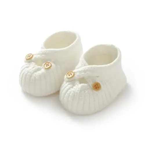 YIXPOH Baby Booties Newborn Babe First Walkers Non-Slip Stay On Boots Crib Shoes Sock Warm Knit Booties 