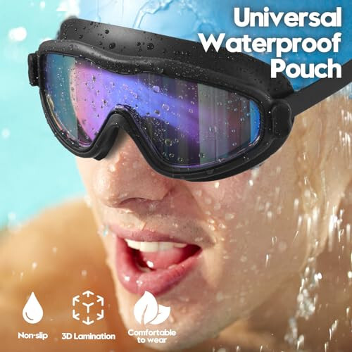 YLYUELANG Swim Goggles for Adult, No Leaking Anti-Fog UV Protection Swimming Goggles, 180° Wide View Clear Vision Pool Goggles - 2