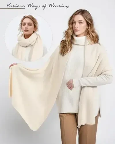 Ymomode Scarf for Women, PasModazoneina Shawl Wraps for Evening Dresses, Large Winter Scarves Women, Scarf for Winter - 4