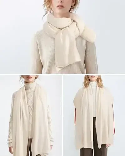 Ymomode Scarf for Women, PasModazoneina Shawl Wraps for Evening Dresses, Large Winter Scarves Women, Scarf for Winter - 6