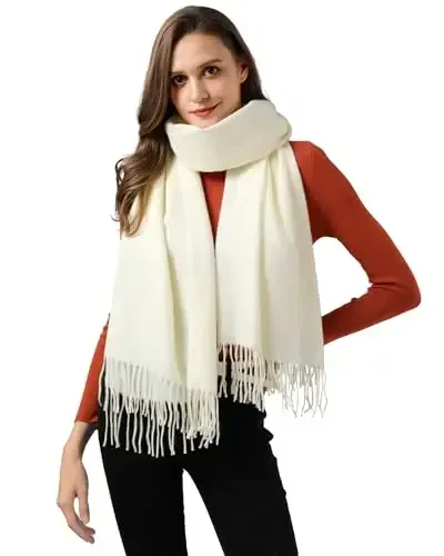 Ymomode Scarfs for Women PasModazoneina Shawls and Wraps for Evening Dress Bridesmaid Wedding Bridal Winter Warm Long Large Scarves - 5