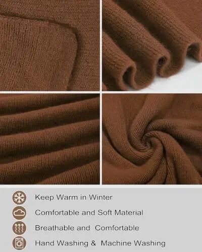 Ymomode Winter Scarf for Women Long Chunky Shawl Wraps Knit Scarves Gifts | Soft Cozy Touch,Warm＆Versatile Fabric,Elegant Shoulder Cover Up, Ideal Fall Winter Gift,Useful for Daily Use - 3