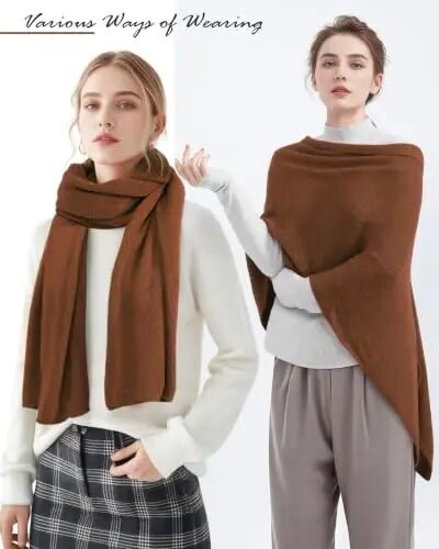 Ymomode Winter Scarf for Women Long Chunky Shawl Wraps Knit Scarves Gifts | Soft Cozy Touch,Warm＆Versatile Fabric,Elegant Shoulder Cover Up, Ideal Fall Winter Gift,Useful for Daily Use - 4