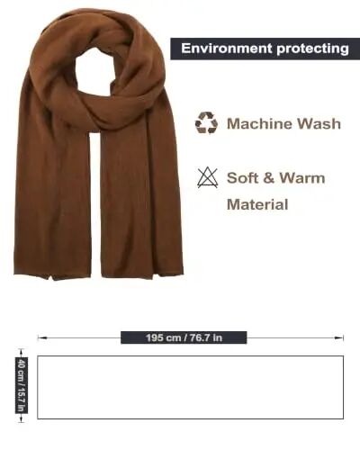 Ymomode Winter Scarf for Women Long Chunky Shawl Wraps Knit Scarves Gifts | Soft Cozy Touch,Warm＆Versatile Fabric,Elegant Shoulder Cover Up, Ideal Fall Winter Gift,Useful for Daily Use - 5