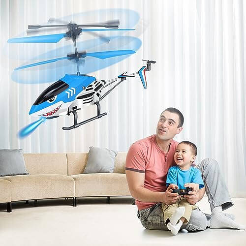 Ynanimery Çocuklar ve Yetişkinler İçin Uzaktan Kumandalı Helikopter, 2.4GHz 3.5 Kanallı Jirolu ve LED Işıklı RC Helikopter Oyuncak, Çocuklar Erkek Kızlar İçin Mükemmel RC Uçan Oyuncak Noel Doğum Günü Hediyeleri - 7