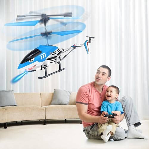 Ynanimery Remote Control Helicopter for Kids Adults, 2.4GHz 3.5 Channel Rc Helicopter Toy with Gyro & LED Light, Perfect Rc Flying Toy for Kids Boys Girls Christmas Birthday Gifts - 6