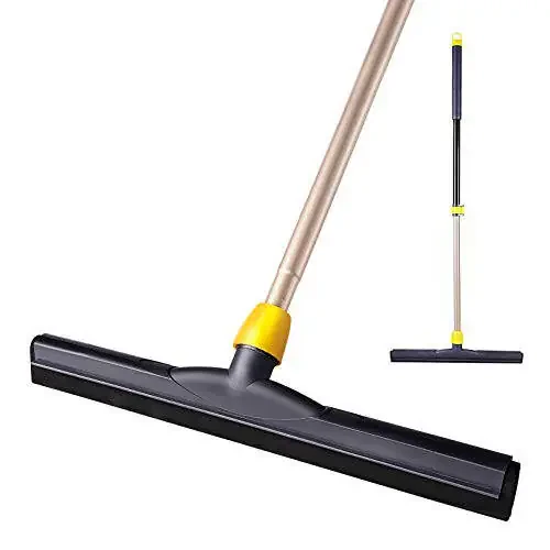 Yocada Floor Squeegee Scrubber, Adjustable Telescopic Pole, Heavy Duty Household Broom, EVA Foam Blade for Garage, Courtyard, Shower, Bathroom Floor, Marble, Glass, Tile, Water, Foam Cleaning - 1