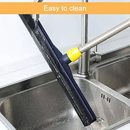 Yocada Floor Squeegee Scrubber, Adjustable Telescopic Pole, Heavy Duty Household Broom, EVA Foam Blade for Garage, Courtyard, Shower, Bathroom Floor, Marble, Glass, Tile, Water, Foam Cleaning - 5