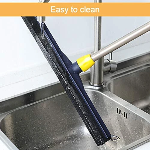 Yocada Floor Squeegee Scrubber, Adjustable Telescopic Pole, Heavy Duty Household Broom, EVA Foam Blade for Garage, Courtyard, Shower, Bathroom Floor, Marble, Glass, Tile, Water, Foam Cleaning - 5
