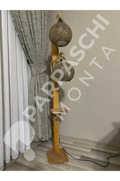Yog'och Lampa Tabanligi Tabiiy Yog'och Dizayni Log Lampa Tabanligi Uy Burchagi Yoritish - GENEL MARKALAR (1)