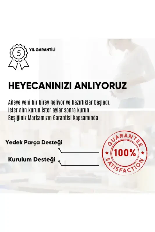 Yog'och Mdf Onam yonidagi beshik, 60x120 4 qavatli laklangan tebranadigan chaqaloq beshigi g'ildirakli beshik-kulrang - 7