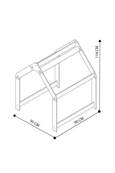 Yog'och Montessori bolalar o'yin chodir uyi Qizil terili o'yinchoq tabiiy pushti - 4